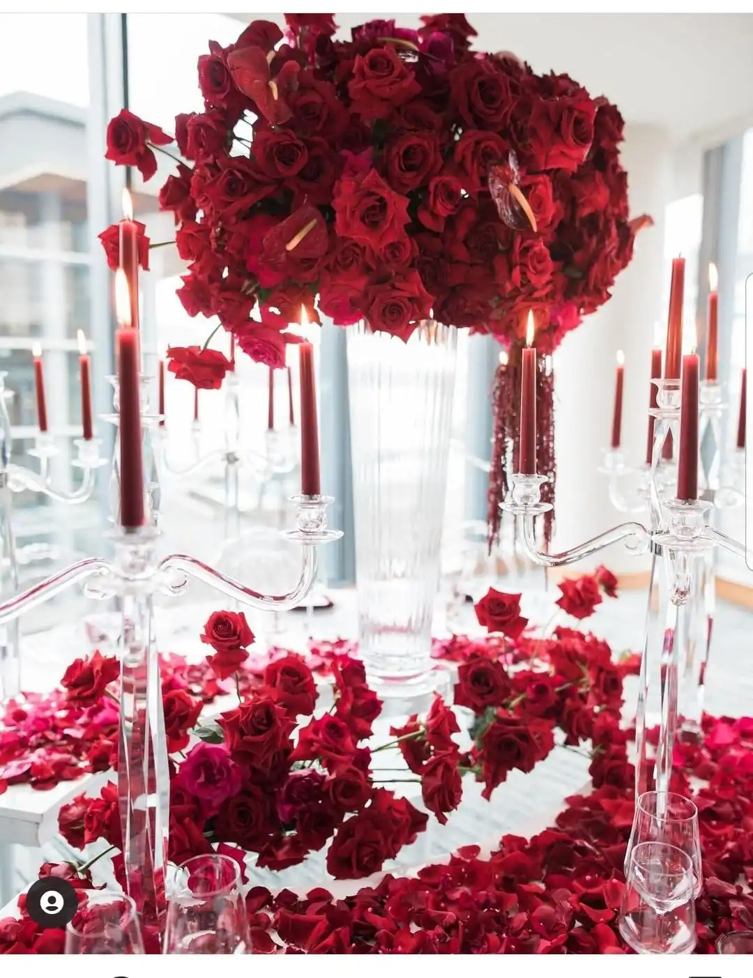 Factory Price Striped Tall Cone Clear Glass Flower Vase For Wedding