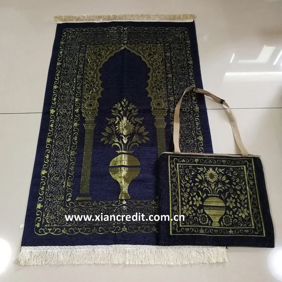 Travel Sajda Mat with carry-on strap works great for hard surfaces Prayer Mat 
