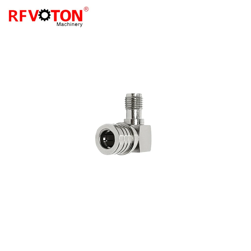 Adaptor QMA Male Plug To SMA Female Jack RF Connector Brass Right Angle R-A Elbow QMA To SMA Type factory