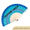Wooden fabric hand fan