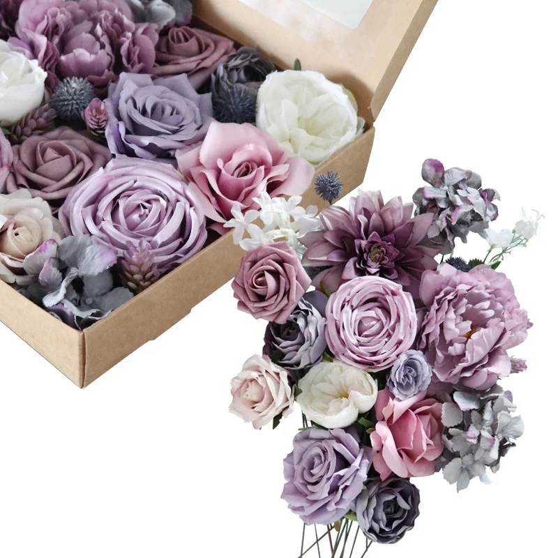 Lh0006-ramo De Hortensia De Peonía Rosa Púrpura,Caja De Regalo De  Cumpleaños,Día De San Valentín,Flores Artificiales De Simulación - Buy  Simulación Flor Caja De Regalo,Flor Artificial De La Caja De Regalo,Día De  San