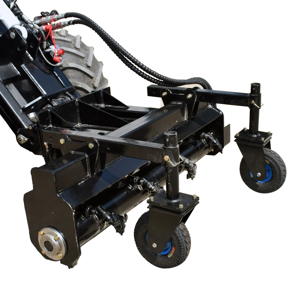 Front End Mini Tracked Wheel Skid Steer Loader Attachments Grader/Mulcher/Stump Grinder/Flail Mower/Snow Sweeper