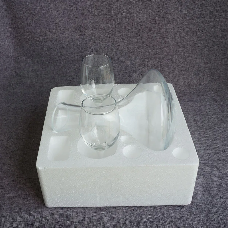 Clear Transparent Modern 320ml Glass Goblet and 1500ml Glass Wine  Decanter Bottle Set