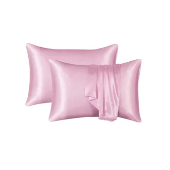 Wholesale Solid Color Satin Pillowcase Envelope Pillow Cover Cases for Hair and Skin