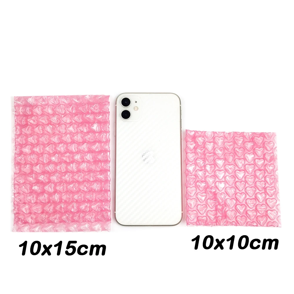 100pcs Love Heart Shaped Bubble Mailers Envelope Protective Wrap