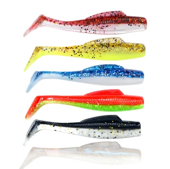 Freshwater Shiny Japanese Paddle T Tail Soft Plastic Lures Elastic Tpr ...