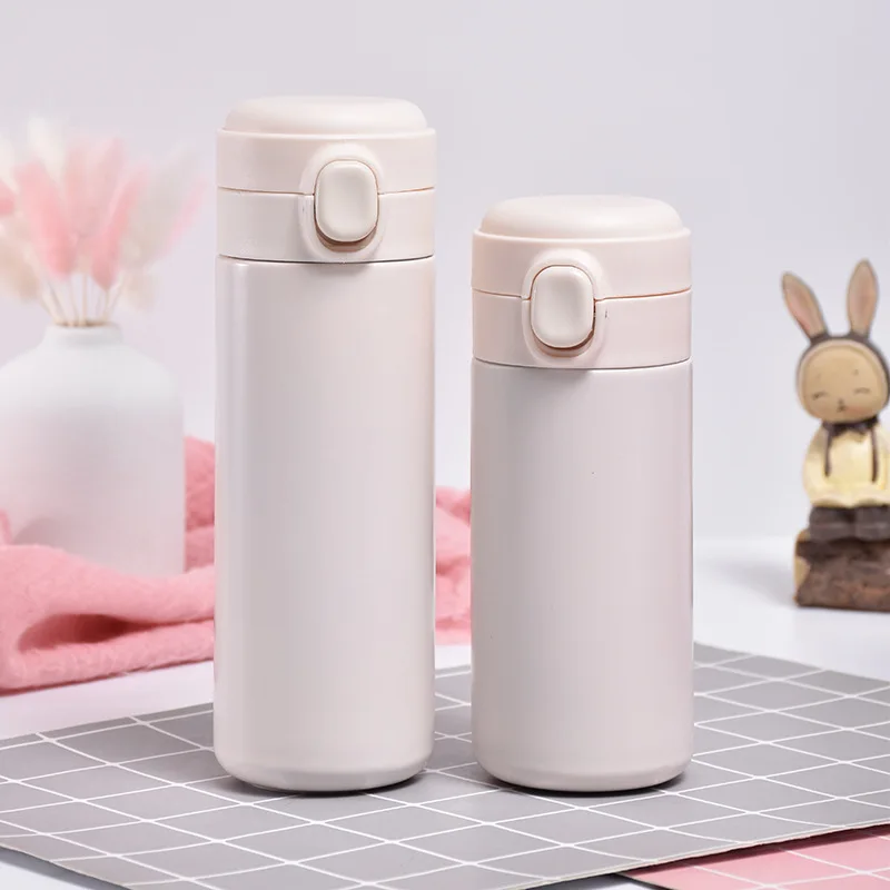 Thermos Stainless Steel 320ml 420ml Pop Up Push Button Insulated Cute ...