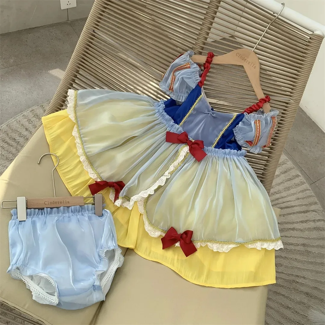 open lace back dress Dress Up Set for Girls, Princess Clothes for Little Girls, 9 Piece Set Pink  Princess Toddler Costume Set, Little Girl Toys Pretend Play, Role Play, main image 1
