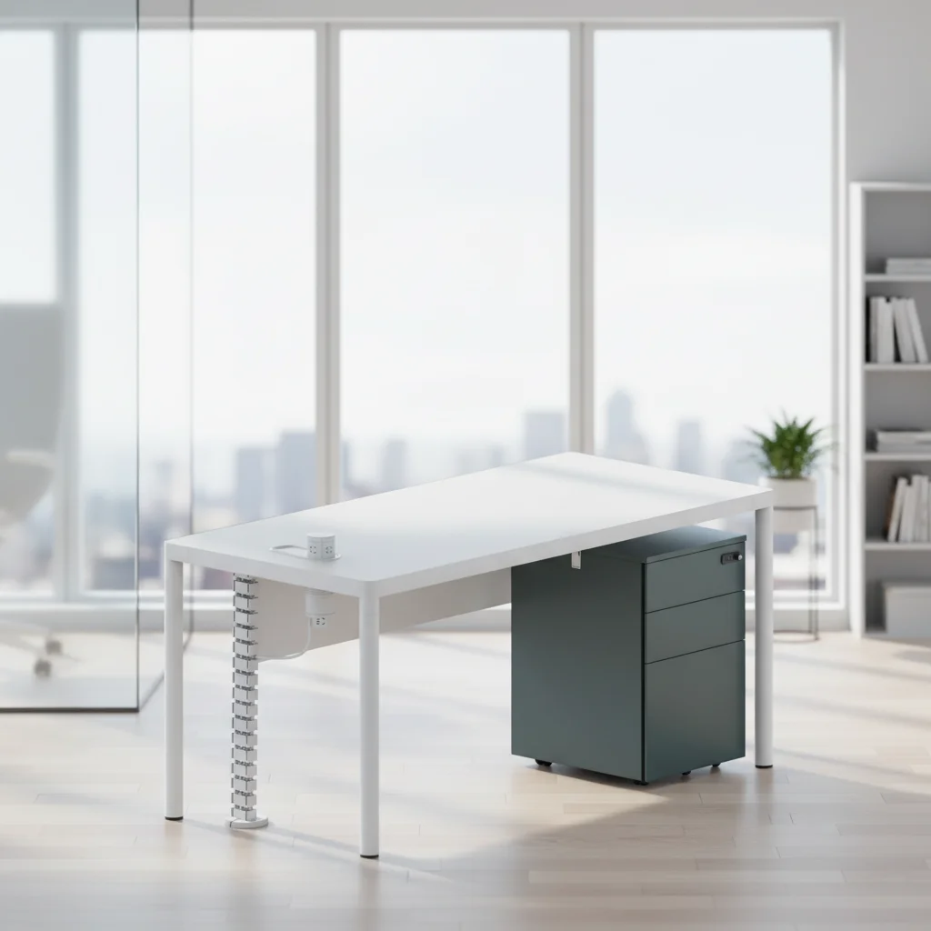 Modern Durable Automatic Foldable Executive Desk Wood Frame Multi-functional Storage Organizers Professional Design High Quality 5