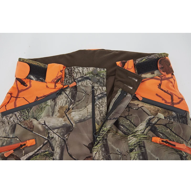 Наружные оранжевые камуфляжные охотничьи брюки