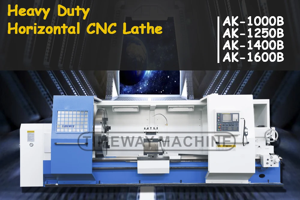 Loading 6-tons Big Spindle Hole Automatic Lathe Cnc Machine/mesin Bubut ...