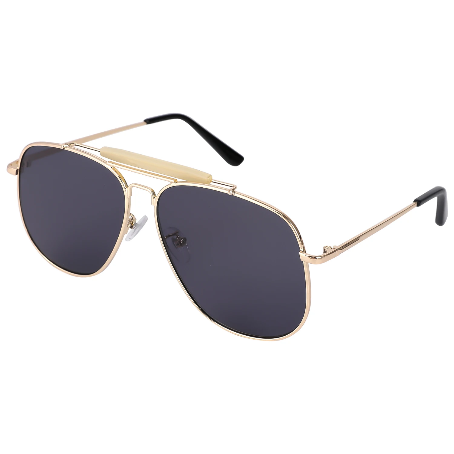 2024 Fashion Street Shot Sunblock Sunglasses New Metal Double Beam Sunshade Sunglasses Driving