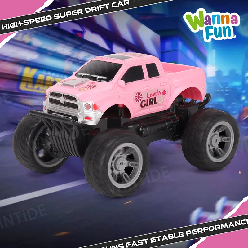 27MHZ 1: 20 4CH Remote Control Toy Off-Road Vehicle RC Toys High Speed SUV Super Car Fast Racing Truck with Headlights Girl Boy