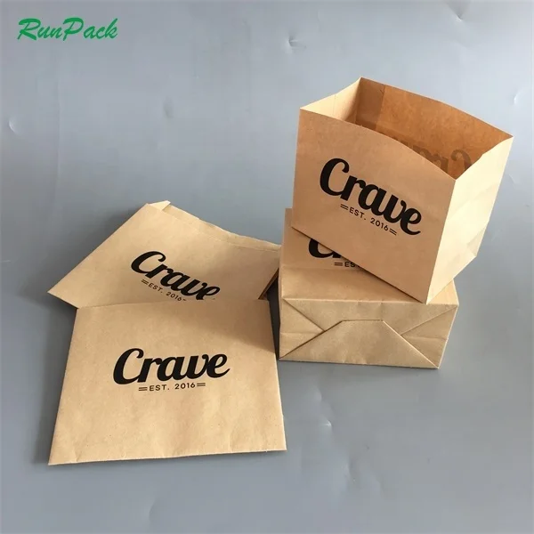 Custom Food Grade Grease Proof Kraft Paper Bag for Wholesale