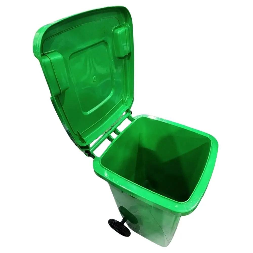 Trashbin with Wheels 60L Durable Mobile Waste Bin with Large Capacity for Outdoor, Kitchen, Office, and Industrial Use