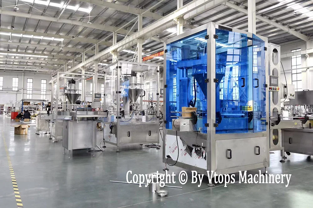 2019 Dry Powder Vtops Filler Coco / Spice / Chili / Curry / Pepper Filling Packing Machine