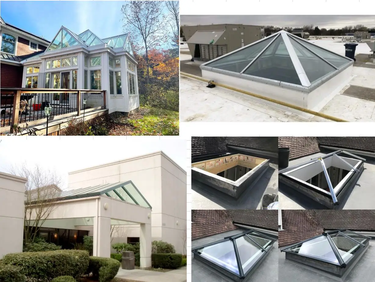Picture of Aluminum Glass Sunroom Skylight Roof Window for Villa