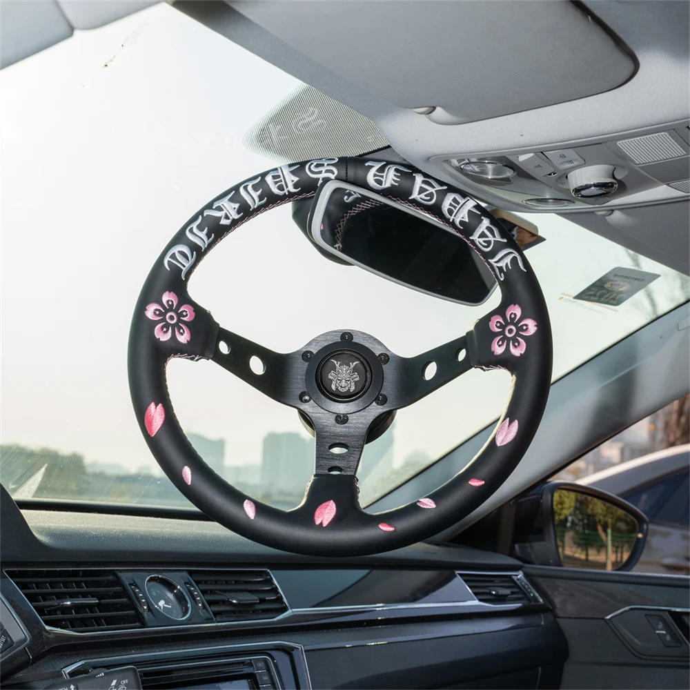 Tiypeor Custom Cherry Blossom Ghost Head Steering Wheel