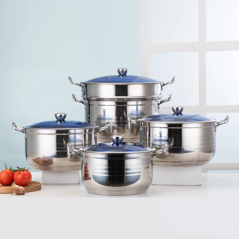 Nonstick Pots Cookware   Steel Stainless Kitchen Accessories Sets  Multifunctional Cooking Pot Set