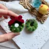 Spilla semplice verde da 3,5 cm