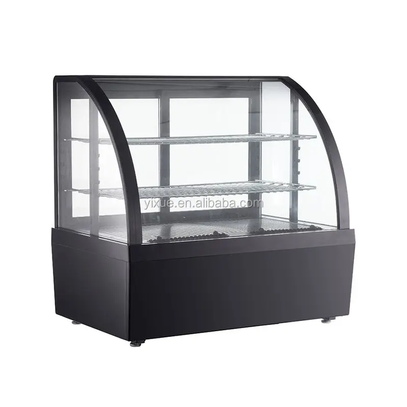 Cake Display Refrigerator Table Top Cake Cabinet Upright Curved Glass Freezer Showcase for Bakery