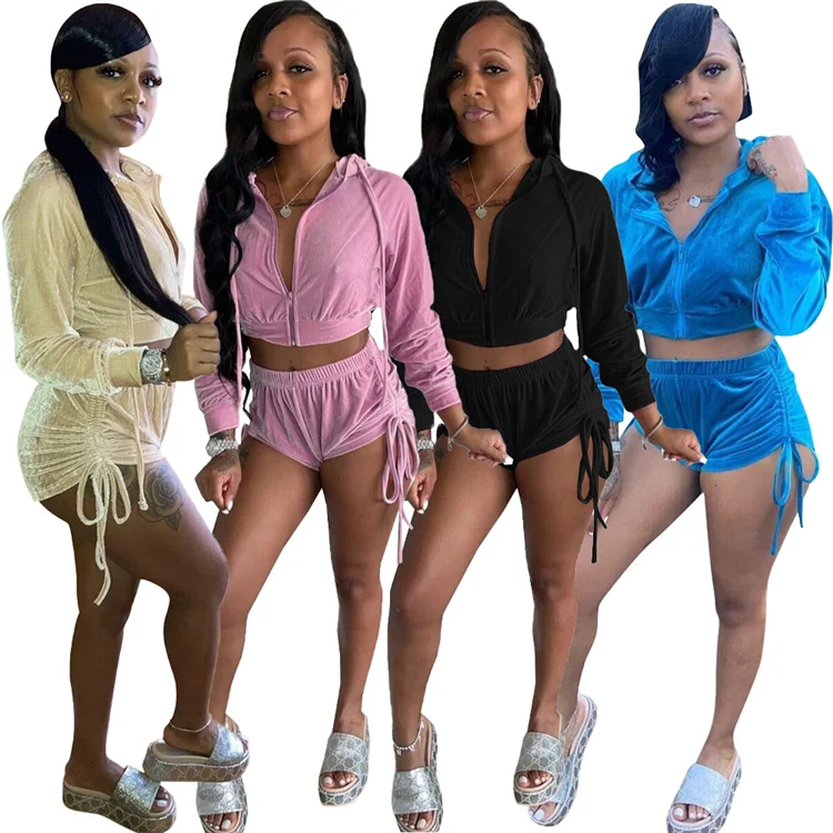 Sexy Dames 2pc Trainingspakken Hoodie Crop Tops Gestapeld Korte Broek  Fluwelen Jogging Vrouwen Kleding Tweedelige Set - Buy Jogging Vrouwen  Kleding Twee Delige Set,Dames 2pc Trainingspakken,Fluwelen Vrouwen  Tweedelige Set Product on Alibaba.com