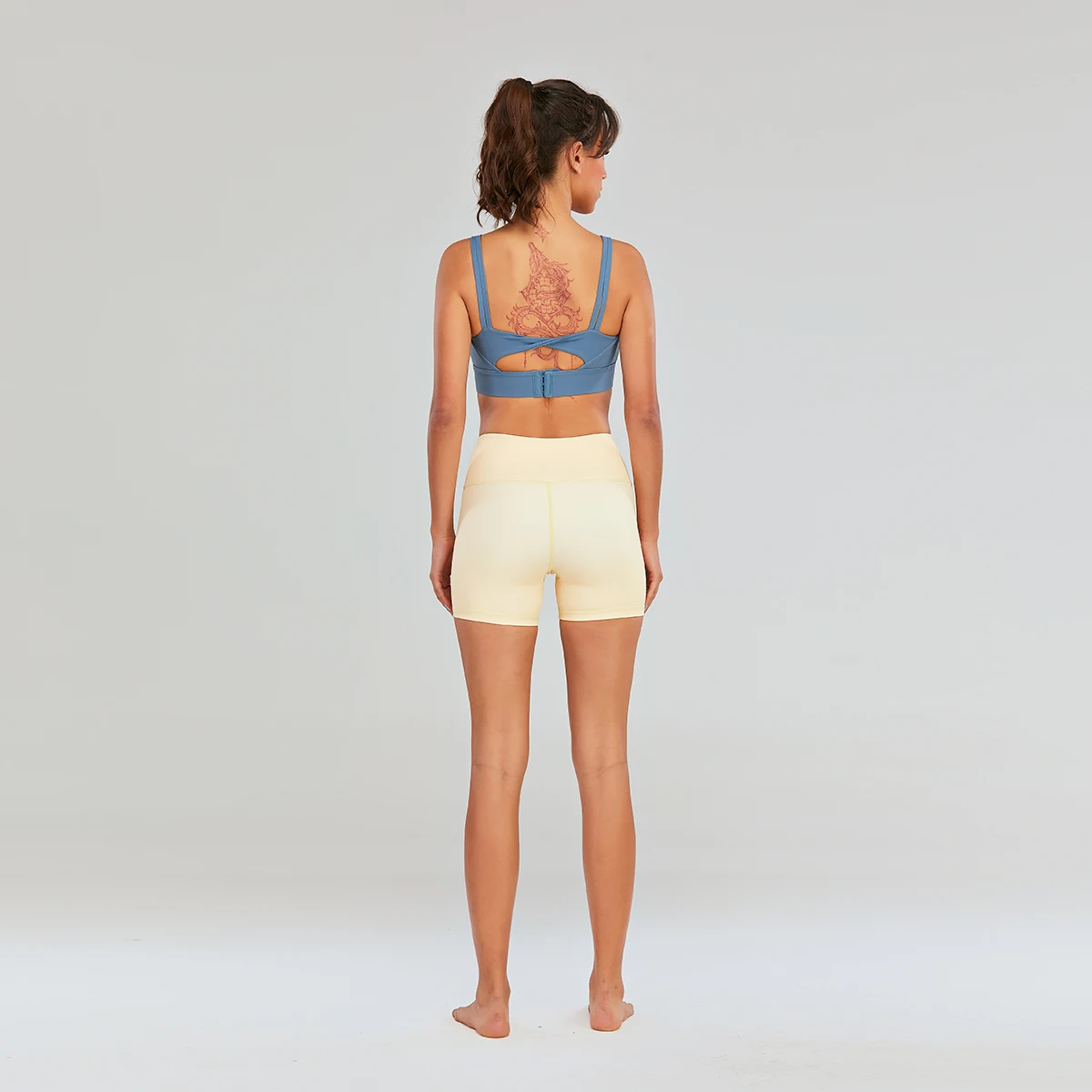 Yellow Color Bike Gym Shorts Women Plus Size Women Cycling Short Pants High Waist Sports Yoga