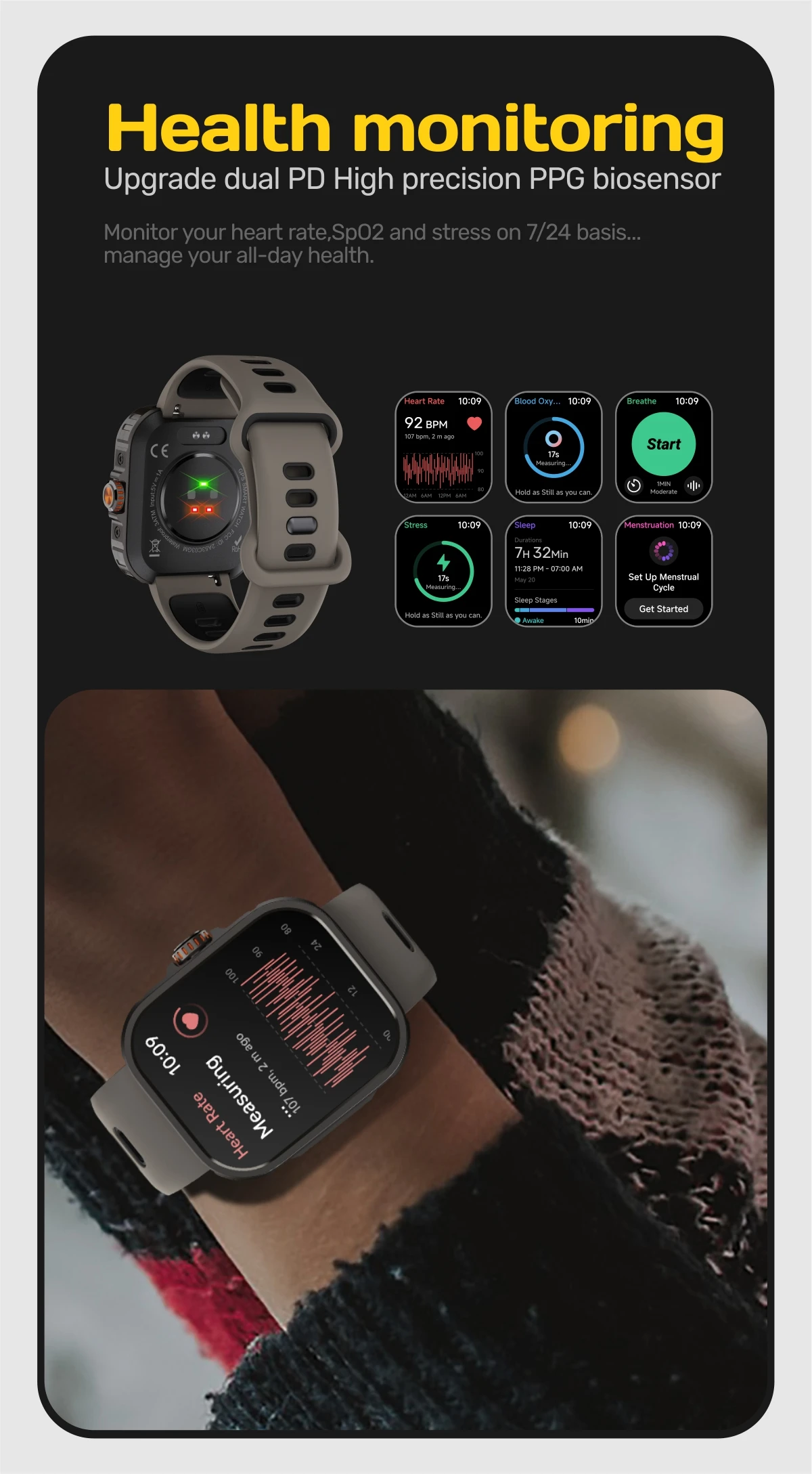  MGO5 Smart Watch 2026 GPS Tracker HD AMOLED Display Heart Rate 3ATM Answer Call Payment Compass Smart Watch for Men