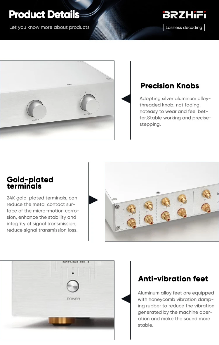 BRZHIFI Factory Price Modern JC2 Balanced Speaker amplifier Hifi Amplificador Home Theater Audio Preamp Stereo Preamplifier factory