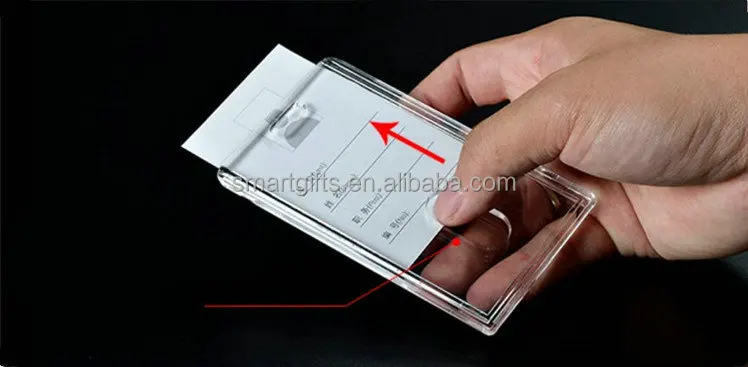 Hard Plastic Acrylic ID Card Holder with Retractable Badge - China Card  Holder and Business Card Holder price