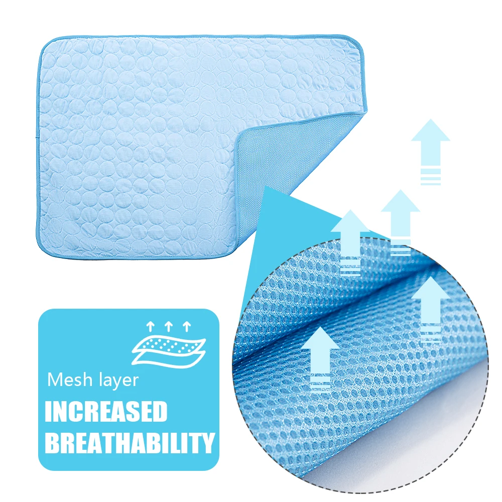 Foldable Non-Toxic Dog Cooling Mat Washable Pee Pads details