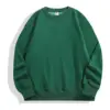 Sudadera verde oliva con cuello redondo