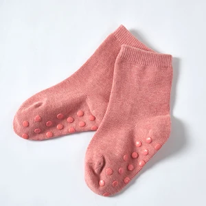 Wholesale Natural Plant Dye Thick Warm Baby Socks Non-Slip Floor New Born Casual Autumn Season Baby Products