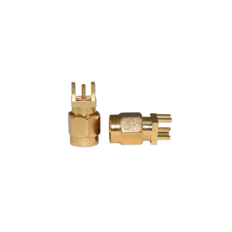 product good quality sma je connector rf 4 pins brass male sma connector for pcb broad-2