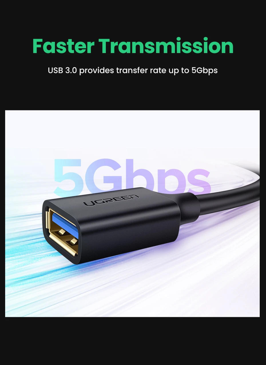 UGREEN USB Extension Cables Reliable Data Transfer