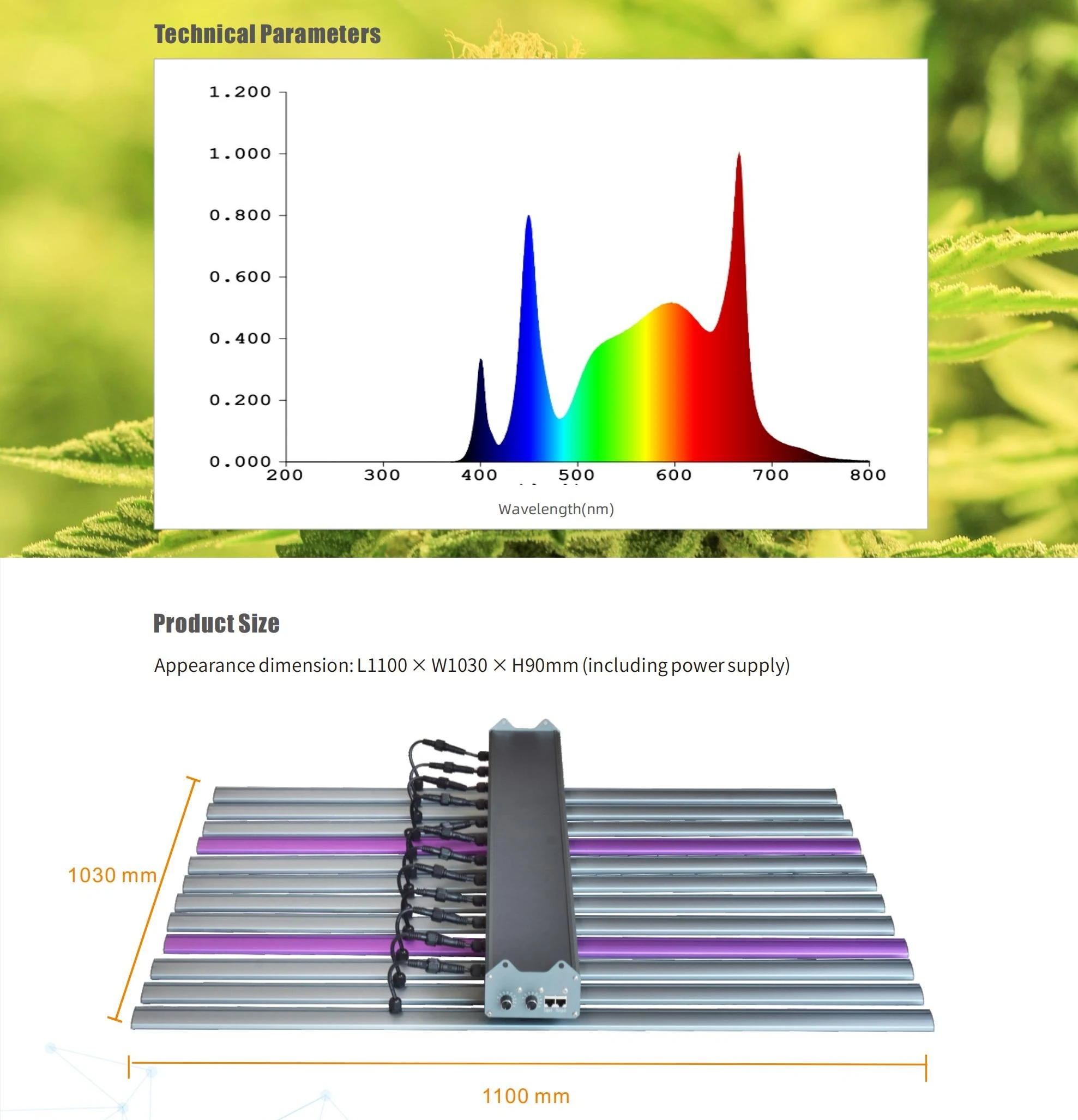 Thailand Lm301h Lm281b Uv Ir Dim 12 Bar 1060w Led Grow Light Full ...