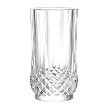 Clear cups glassware water glass cup juice drinking tumbler for home and hotel Diamond Cut Pattern Highball Glass