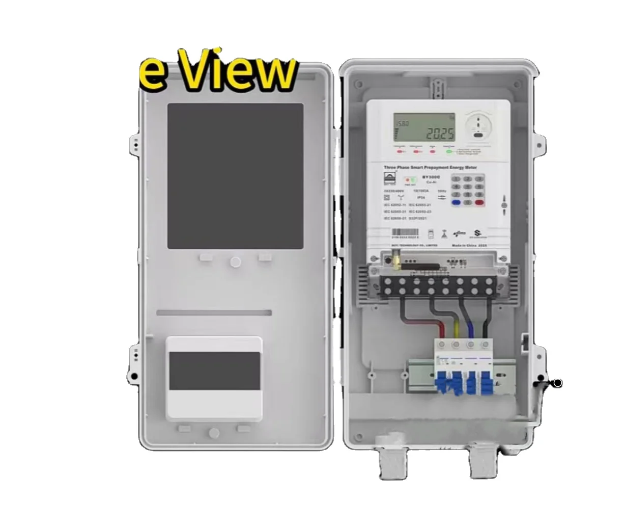 Single Service Meter Box SMC Single Phase Meter Box - IP54 Waterproof Power Distribution