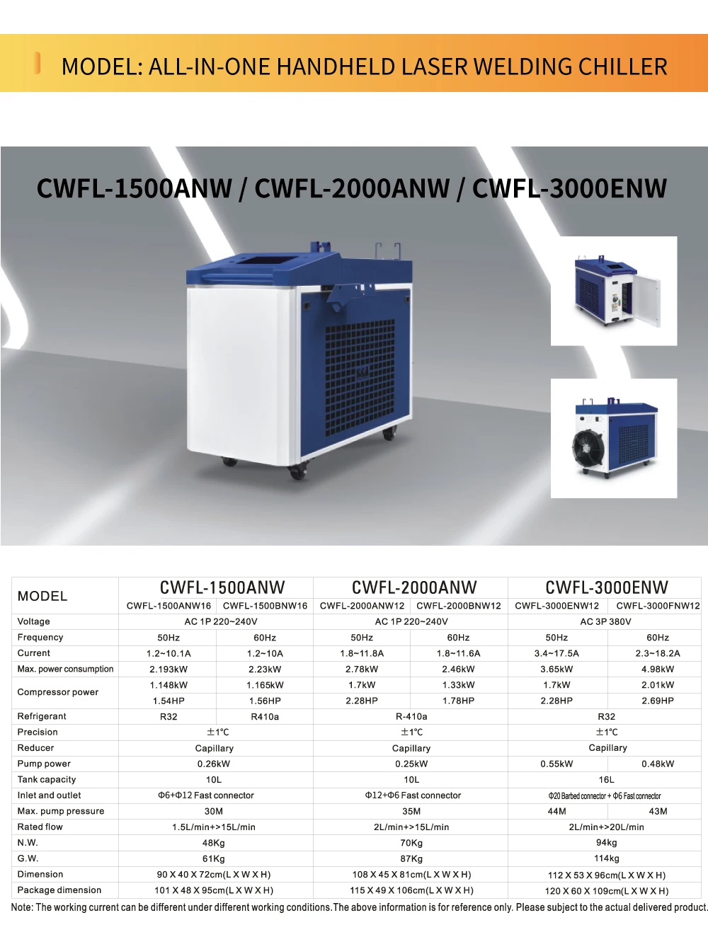 Industrial Water Cooled Chiller, Portable, CW-3000, CW-5000 - detail 38
