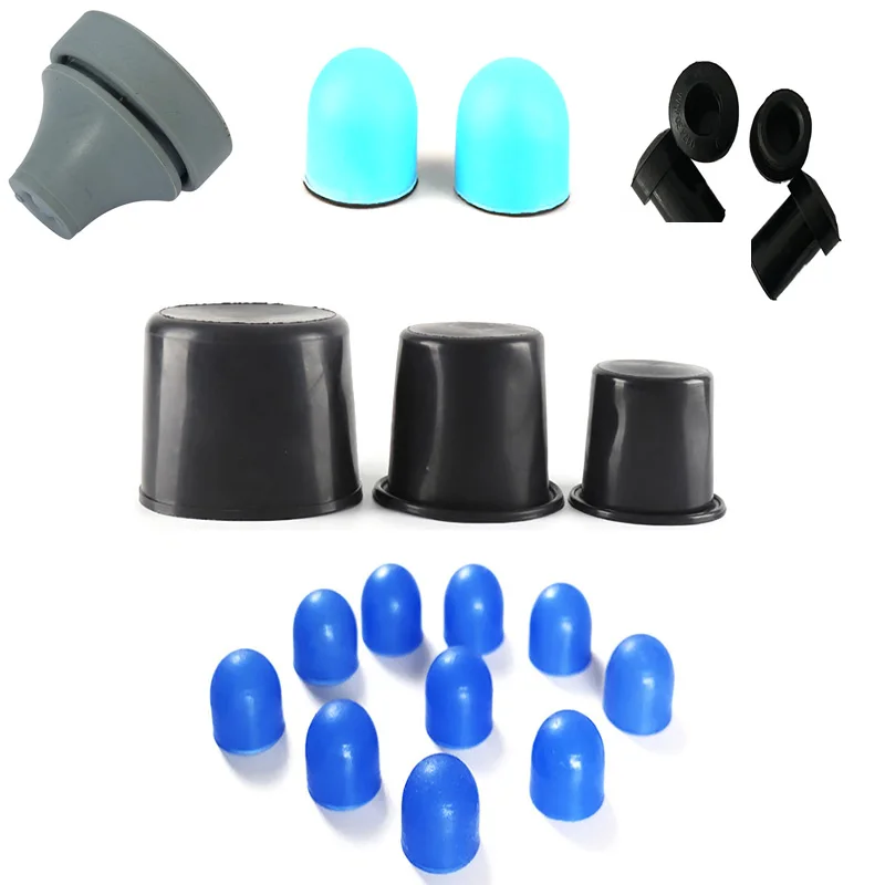 LongCheng Custom Pipe Water Hole End Seal Silicone Rubber Products Bung Dust Cover Plugs Butyl Silicone Rubber Plug Stopper