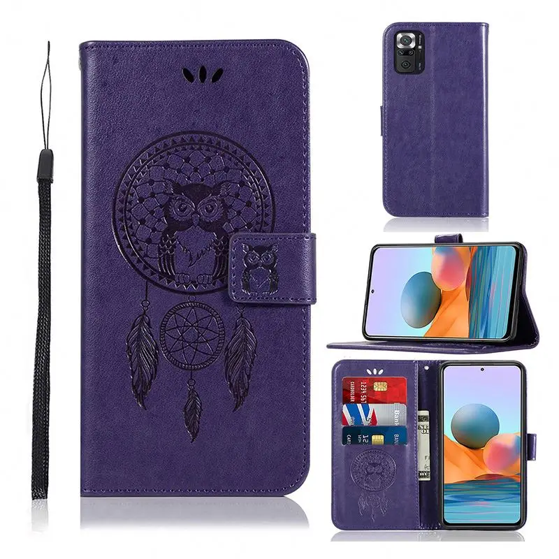 PU Leather Folding Luxury Brand Phone Case For Redmi 10 Prime