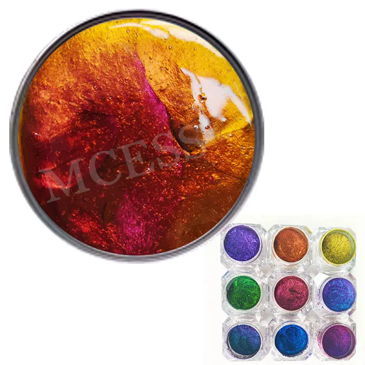 Brand Mcess FREE SAMPLES Optical Variable Ink Red to Golden Ink Chameleon Pigment Powder Heat Resistant Printing Pigment