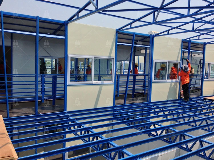 TOPPRE K-Type Prefab Home Labor Camp K Type Dormitory Temporary Staff Sandwich Panel Accommodation Steel Office Building K House