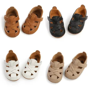 0-1 Years Baby Sandals Toddler Shoes Summer Hollow Baby Shoes Light Weight Rubber Soft Sole Anti-slip Baby Sandals & Slippers