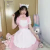 Pink [skirt, apron, and headdress]