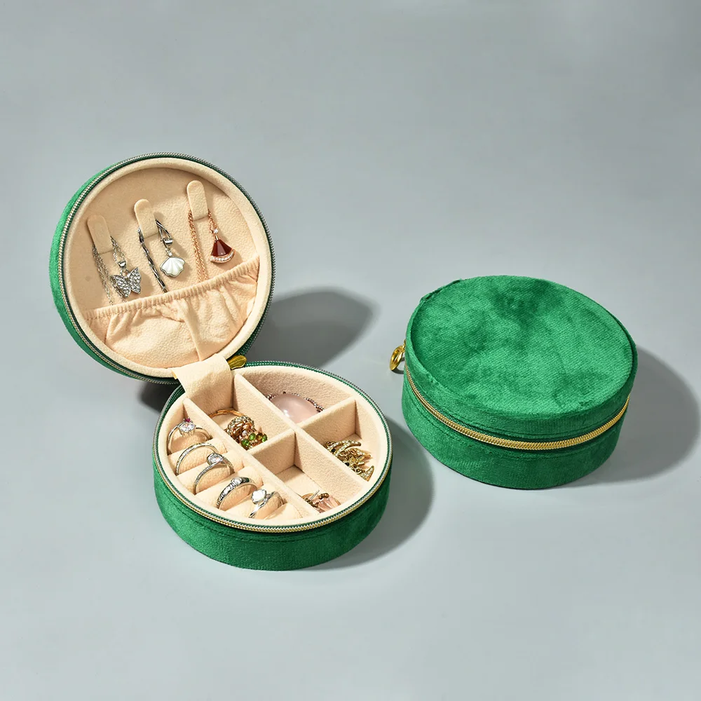 Wholesale Travel Jewellery Storage Case Small Round Portable Ring