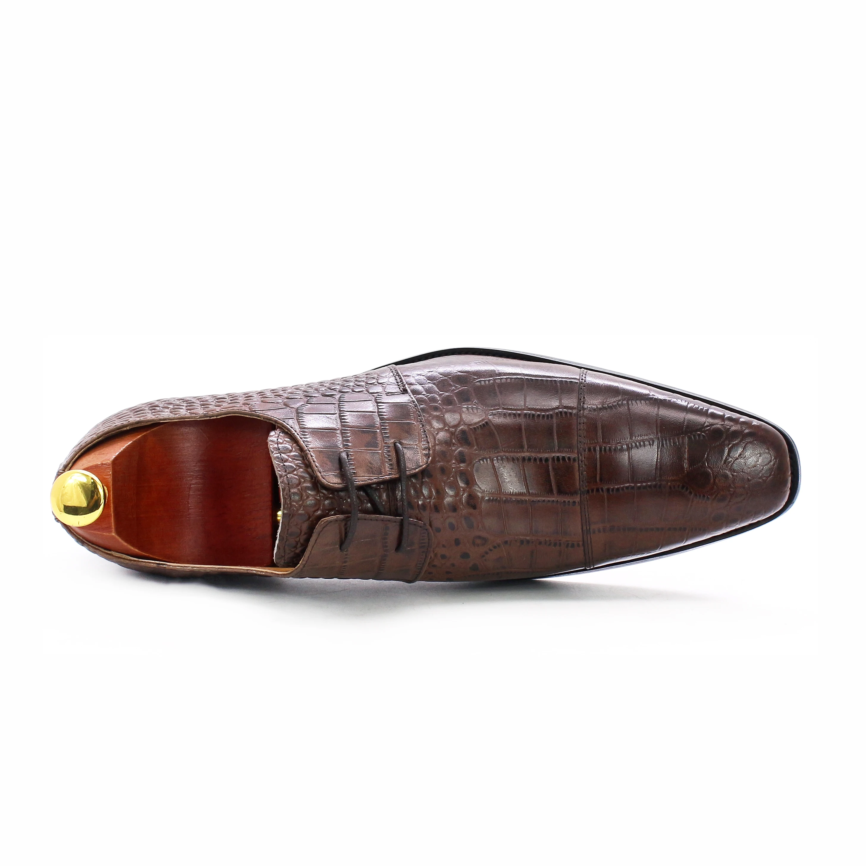 Da Vinci Brown Leather Oxford Dress Shoes Men’s Size 43 Men main image 2