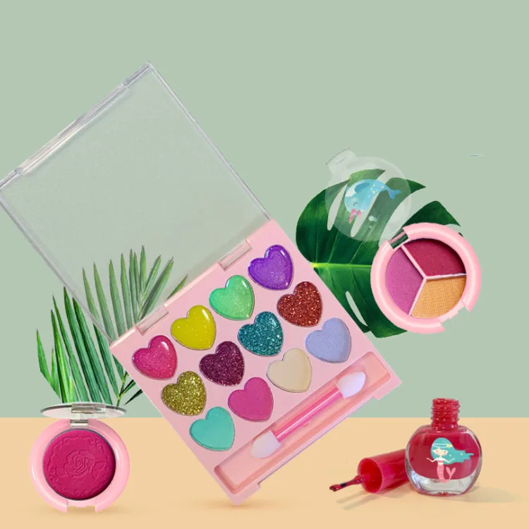 Лидер продаж Детская косметика Русалка макияж игрушки девочка принцесса косметичка