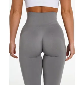 Fashion Fitness Legging Manufacturer Yoga Seamless Solid Leggings for Women