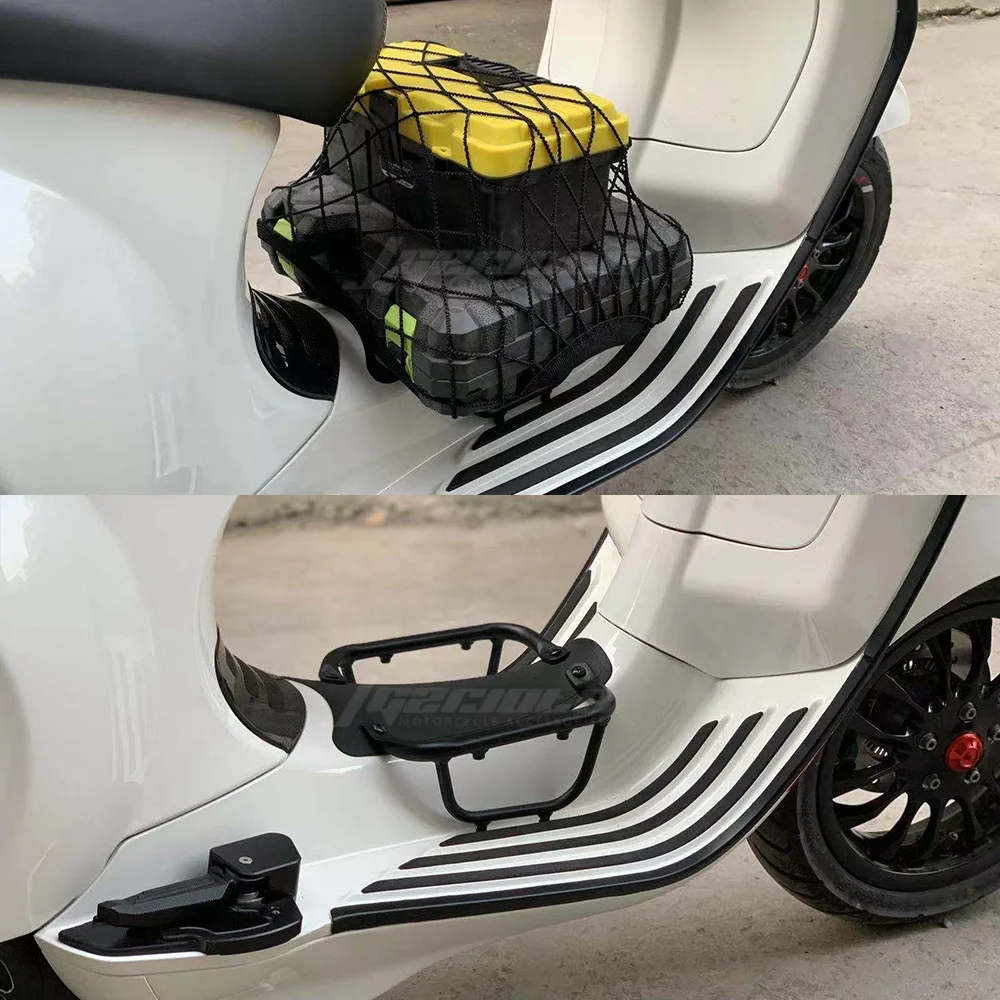 Front Luggage Rack Motorcycle CNC Sport Bracket Shelf Net Bag Sliver  Accessories for VESPA GTS 125 150 200 250 300 GTV 300 Parts